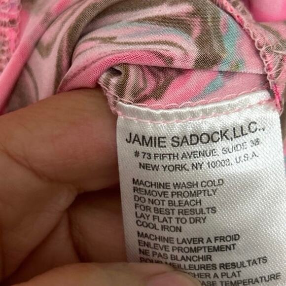 Jaime Sadock Pink Sugar Angel Whirl Marble 1/4 Zip Long Sleeve Golf Shirt Small - Picture 12 of 13